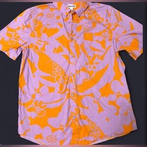 Abound Men's Vibrant Orange and Lavender Shirt